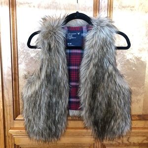 American Eagle Faux Fur Vest
